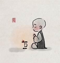 念经小和尚可爱图片